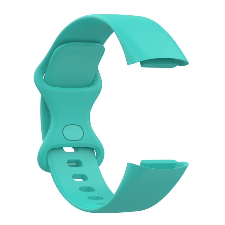 For Fitbit Charge 5 Silicone Watch Band, Size:S(Mint Green) - Watch Bands by buy2fix | Online Shopping UK | buy2fix