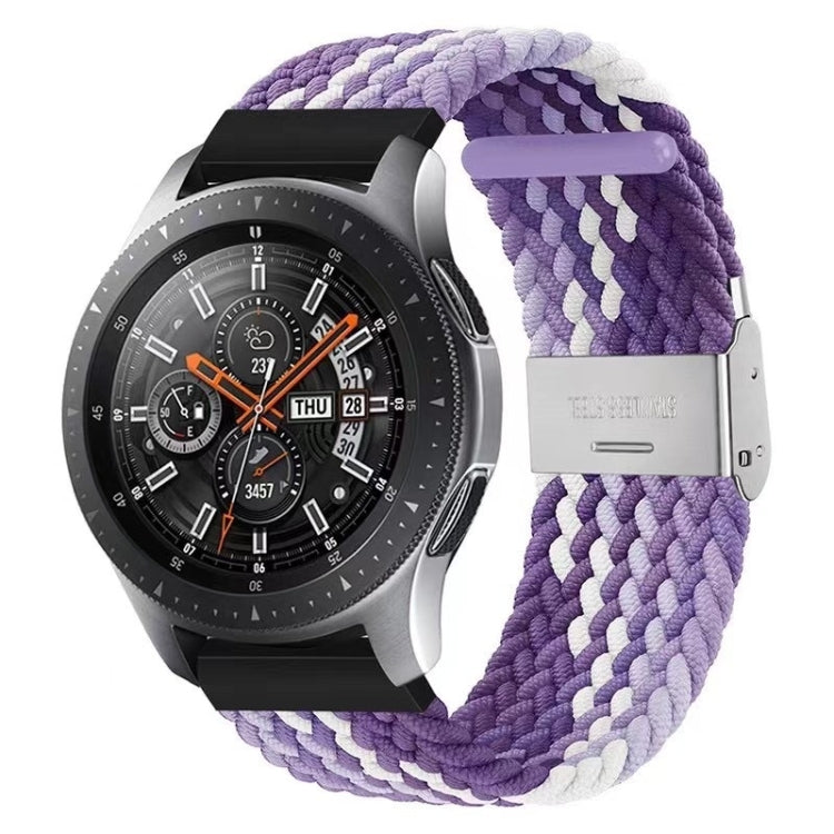 22mm Universal Metal Buckle Nylon Braided Watch Band(Z Purple) - 22mm Bands by buy2fix | Online Shopping UK | buy2fix