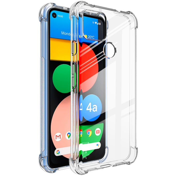 For Google Pixel 5a 5G IMAK All-inclusive Shockproof Airbag TPU Case with Screen Protector(Transparent) - Google Cases by imak | Online Shopping UK | buy2fix