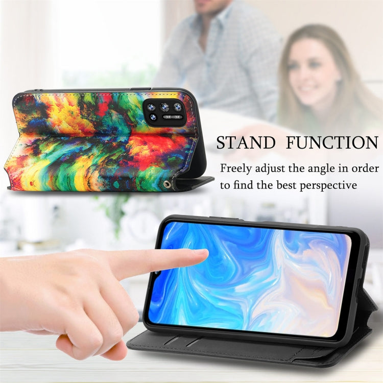 For Doogee N40 Pro CaseNeo Colorful Magnetic Leather Case with Holder & Card Slot & Wallet(Colorful Cloud) - More Brand by buy2fix | Online Shopping UK | buy2fix