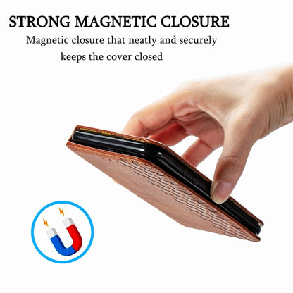 For Doogee N40 Pro Cubic Grid Pressed Horizontal Flip Magnetic Leather Case with Holder & Card Slots & Wallet(Brown) - More Brand by buy2fix | Online Shopping UK | buy2fix