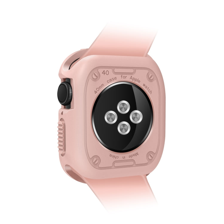 Silicone Shockproof Watch Protective Case For Apple Watch Series 9 / 8 / 7 41mm(Pink) - Watch Cases by buy2fix | Online Shopping UK | buy2fix