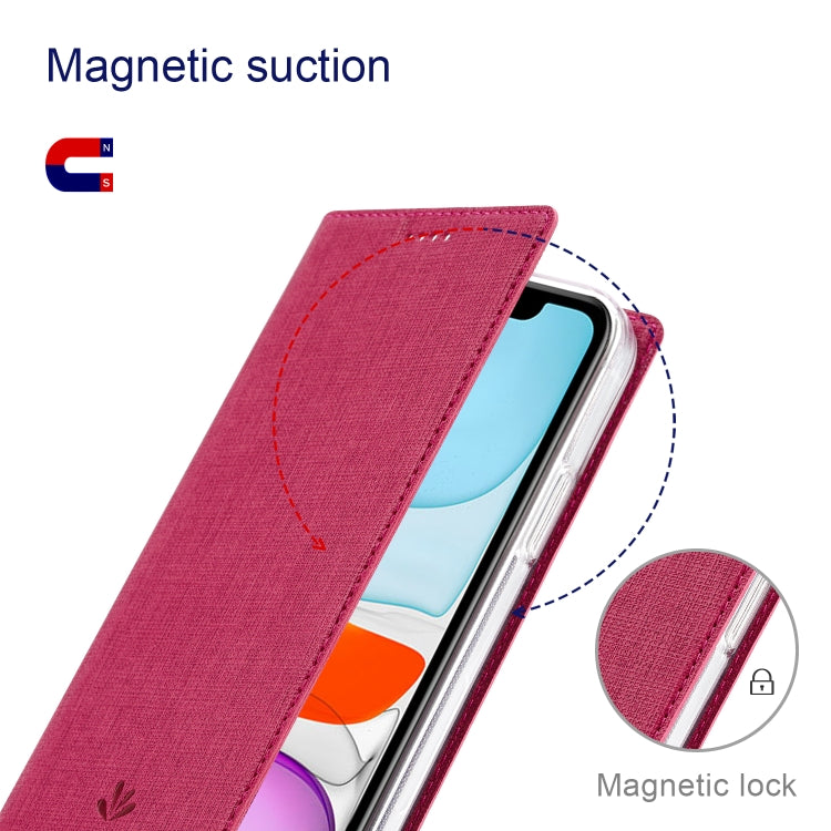 For iPhone 13 ViLi DMX Series Shockproof Magsafe Magnetic Horizontal Flip Leather Phone Case(Rose Red) - iPhone 13 Cases by ViLi | Online Shopping UK | buy2fix