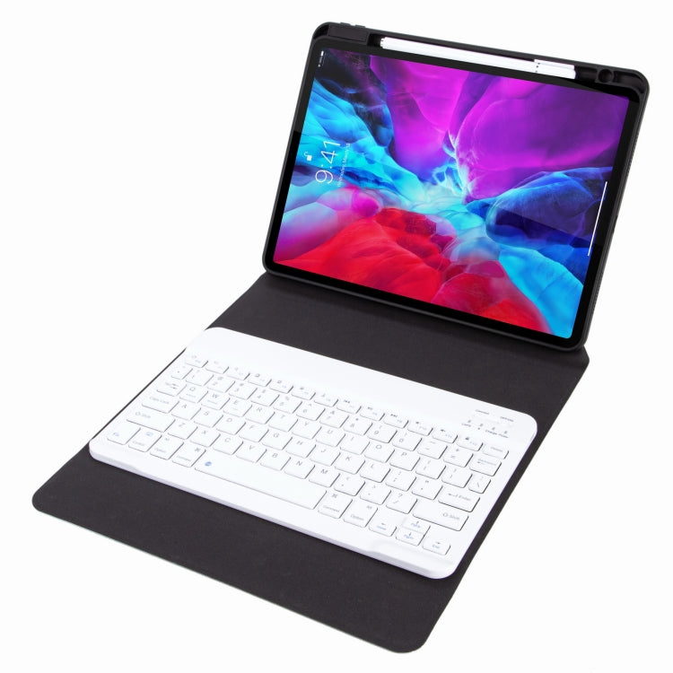 H-097 Bluetooth Keyboard Leather Case with Rear Three-fold Holder For iPad 9.7 2018 & 2017(Purple) - Universal by buy2fix | Online Shopping UK | buy2fix