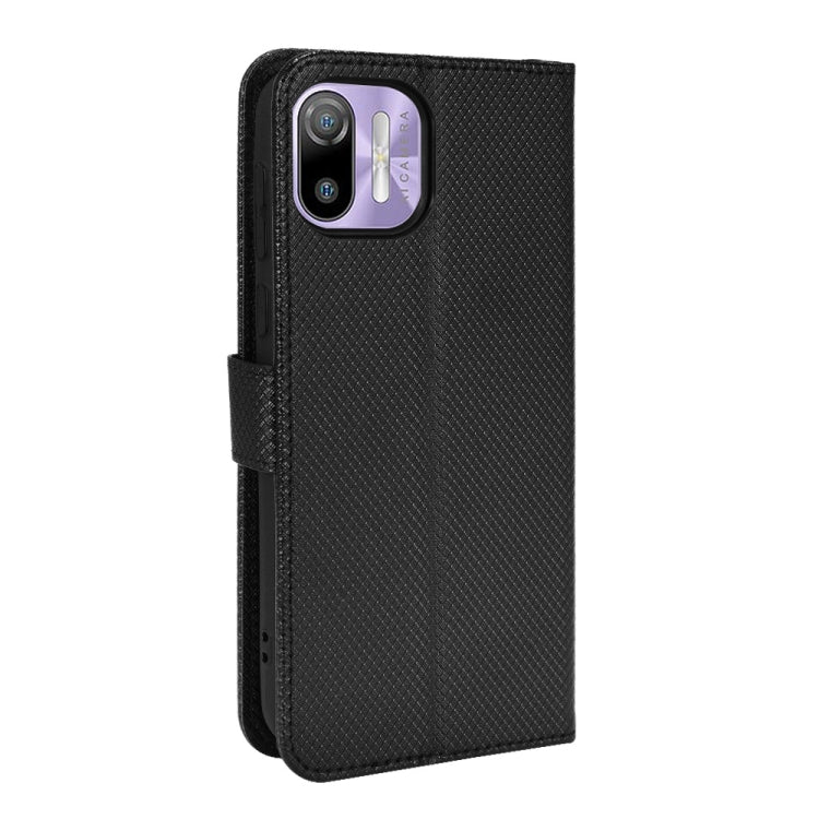 For Ulefone Note 6/ Note 6P Diamond Texture Leather Phone Case(Black) - Ulefone Cases by buy2fix | Online Shopping UK | buy2fix