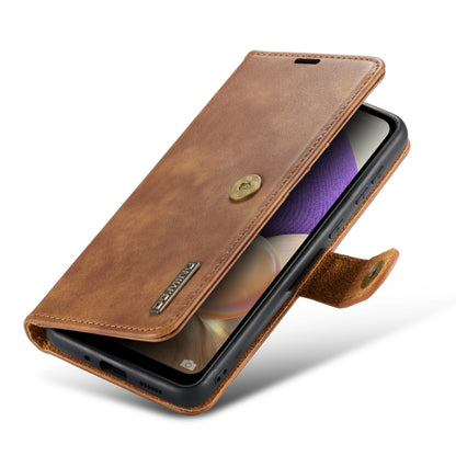 For Samsung Galaxy A33 5G DG.MING Crazy Horse Texture Detachable Magnetic Leather Phone Case(Brown) - Galaxy Phone Cases by DG.MING | Online Shopping UK | buy2fix