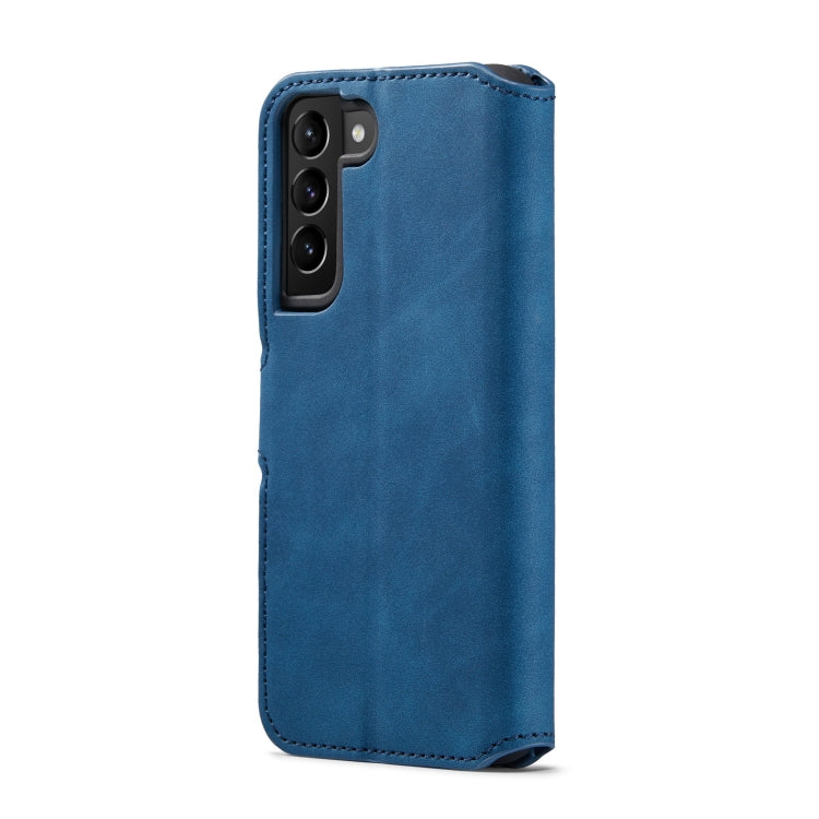 For Samsung Galaxy S22+ DG.MING Retro Oil Side Horizontal Flip Leather Case with Holder & Card Slots & Wallet(Blue) - Galaxy S22+ 5G Cases by DG.MING | Online Shopping UK | buy2fix