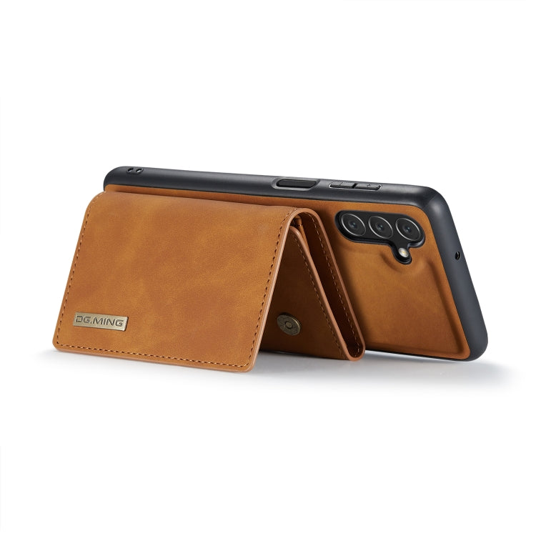 For Samsung Galaxy A13 5G DG.MING M1 Series 3-Fold Multi Card Wallet  Phone Case(Brown) - Galaxy Phone Cases by DG.MING | Online Shopping UK | buy2fix