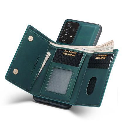 For Samsung Galaxy A73 5G DG.MING M1 Series 3-Fold Multi Card Wallet  Phone Case(Green) - Galaxy Phone Cases by DG.MING | Online Shopping UK | buy2fix