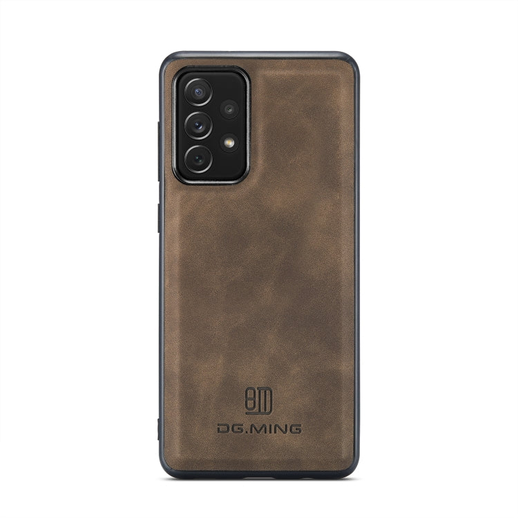 For Samsung Galaxy A33 5G DG.MING M2 Series 3-Fold Multi Card Bag Phone Case(Coffee) - Galaxy Phone Cases by DG.MING | Online Shopping UK | buy2fix