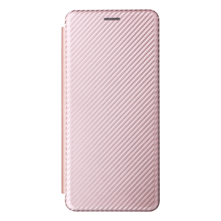 For Ulefone Note 12P Carbon Fiber Texture Horizontal Flip PU Phone Case(Pink) - Ulefone Cases by buy2fix | Online Shopping UK | buy2fix