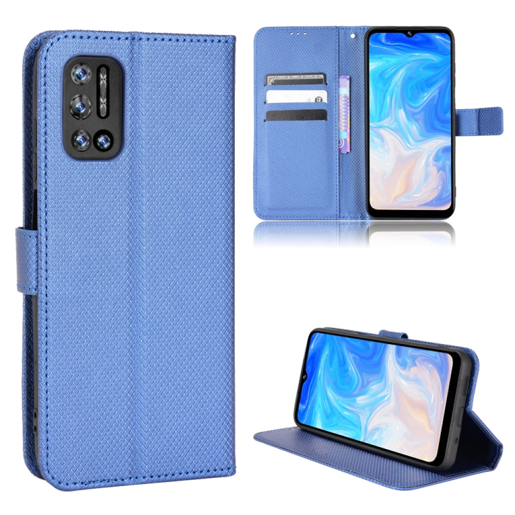 For DOOGEE N40 Pro Diamond Texture Leather Phone Case(Blue) - Doogee Cases by buy2fix | Online Shopping UK | buy2fix