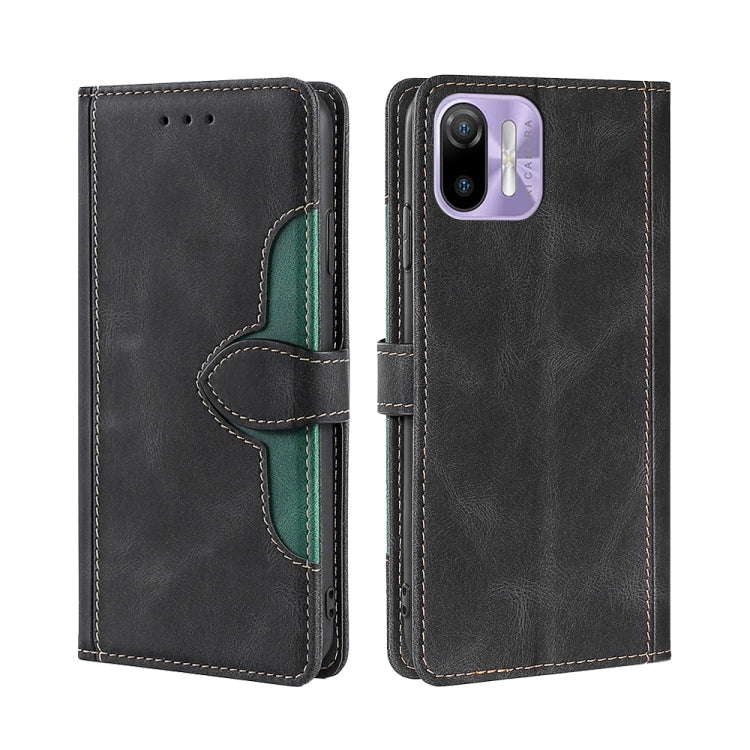 For Ulefone Note 6 / 6P Skin Feel Straw Hat Magnetic Buckle Leather Phone Case(Black) - Ulefone Cases by buy2fix | Online Shopping UK | buy2fix