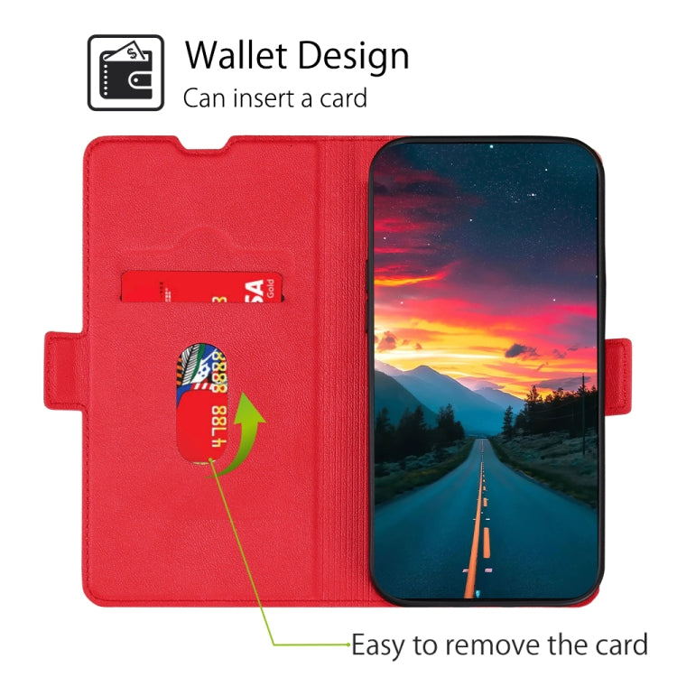 For Blackview A60 Pro Ultra-thin Voltage Side Buckle PU + TPU Leather Phone Case(Red) - More Brand by buy2fix | Online Shopping UK | buy2fix