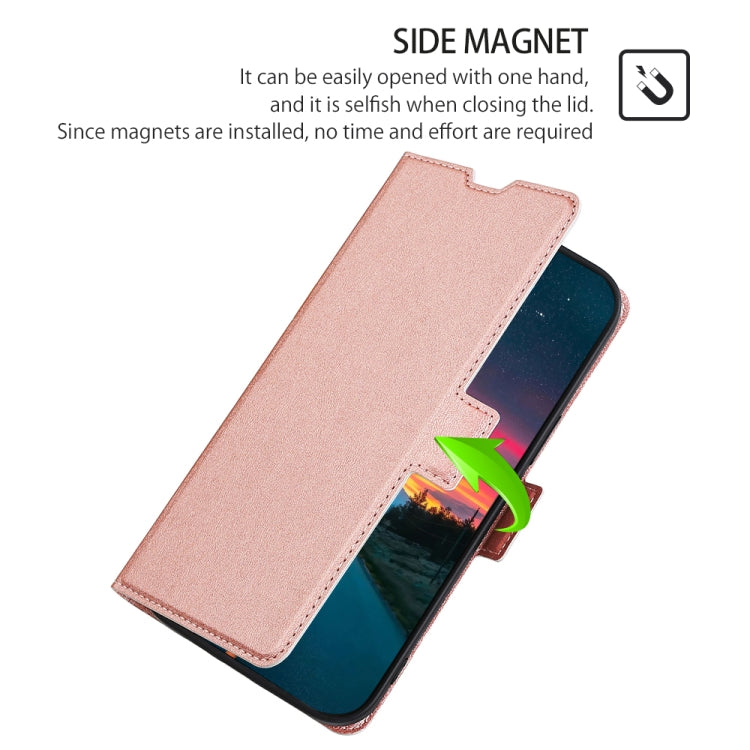 For Ulefone Note 10 Ultra-thin Voltage Side Buckle PU + TPU Leather Phone Case(Rose Gold) - Ulefone Cases by buy2fix | Online Shopping UK | buy2fix