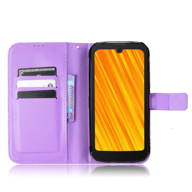 For Doogee S59 / S59 Pro Diamond Texture Leather Phone Case(Purple) - Doogee Cases by buy2fix | Online Shopping UK | buy2fix