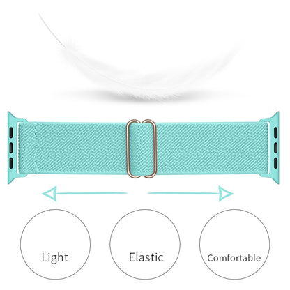 Polyester Nylon Watch Band For Apple Watch Ultra 49mm&Watch Ultra 2 49mm / Series 9&8&7 45mm / SE 3&SE 2&6&SE&5&4 44mm / 3&2&1 42mm(Emerald Green) - Watch Bands by buy2fix | Online Shopping UK | buy2fix