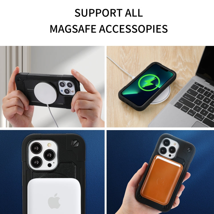 For iPhone 13 Pro Max Colorful Magsafe Magnetic Phone Case (Black) - iPhone 13 Pro Max Cases by buy2fix | Online Shopping UK | buy2fix