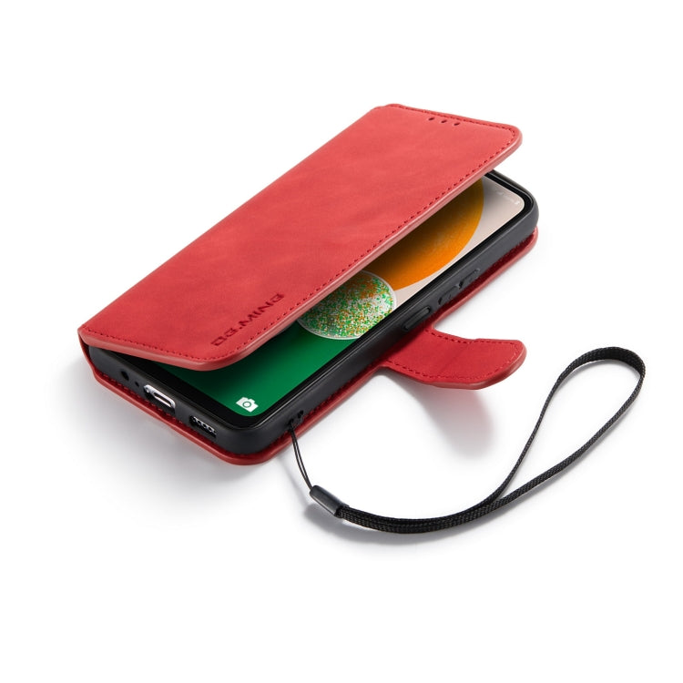 For Samsung Galaxy A13 4G DG.MING Retro Oil Edge Flip Leather Phone Case(Red) - Galaxy Phone Cases by DG.MING | Online Shopping UK | buy2fix