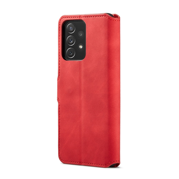 For Samsung Galaxy A73 5G DG.MING Retro Oil Edge Flip Leather Phone Case(Red) - Galaxy Phone Cases by DG.MING | Online Shopping UK | buy2fix