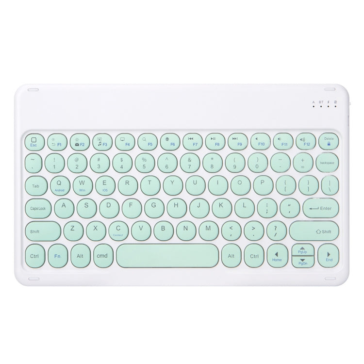 Round Cap Bluetooth Keyboard Leather Case with Pen Slot for Samsung Galaxy Tab S6 Lite, Specification:without Touchpad(Green+Green Keyboard) - Samsung Keyboard by buy2fix | Online Shopping UK | buy2fix