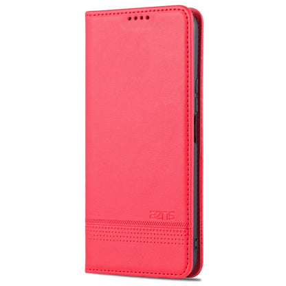 For Honor X8 / X30i AZNS Magnetic Calf Texture Flip Leather Phone Case(Red) - Honor Cases by AZNS | Online Shopping UK | buy2fix