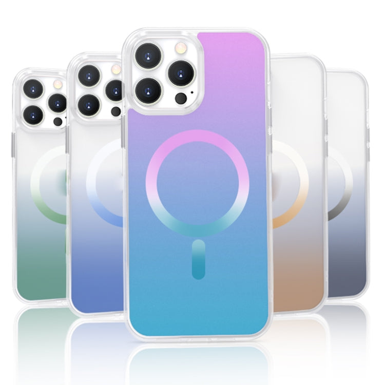 For iPhone 13 Pro Gradient Magsafe Magnetic Phone Case (Pink Blue) - iPhone 13 Pro Cases by buy2fix | Online Shopping UK | buy2fix