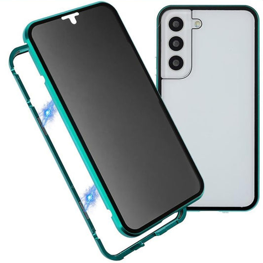 For Samsung Galaxy S21 5G Anti-peeping Magnetic Double-sided Tempered Glass Phone Case(Green) - Galaxy S21 5G Cases by buy2fix | Online Shopping UK | buy2fix