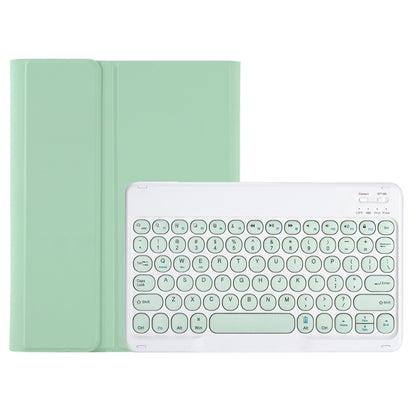 YA08B Candy Color Skin Feel Texture Round Keycap Bluetooth Keyboard Leather Case For Samsung Galaxy Tab A8 10.5 2021 SM-X200 / SM-X205(Light Green) - Samsung Keyboard by buy2fix | Online Shopping UK | buy2fix