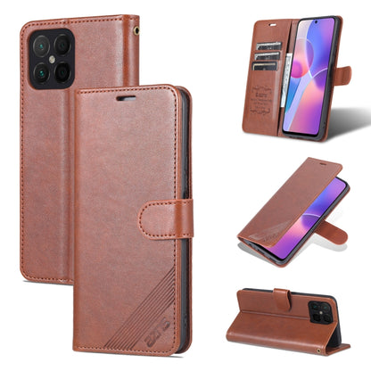 For Honor X8 / X30i AZNS Sheepskin Texture Flip Leather Phone Case(Brown) - Honor Cases by AZNS | Online Shopping UK | buy2fix