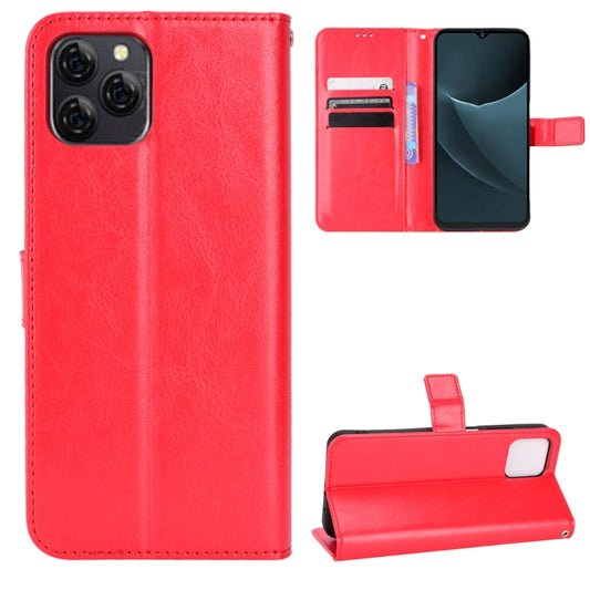 For Blackview A95 Retro Crazy Horse Texture Leather Phone Case(Red) - More Brand by buy2fix | Online Shopping UK | buy2fix