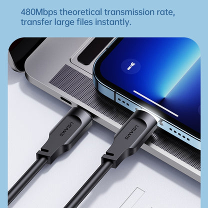 USAMS US-SJ566 Lithe Series 1.2m Type-C to 8 Pin PD 20W Fast Charging Cable with Light(Green) - 2 in 1 Cable by USAMS | Online Shopping UK | buy2fix