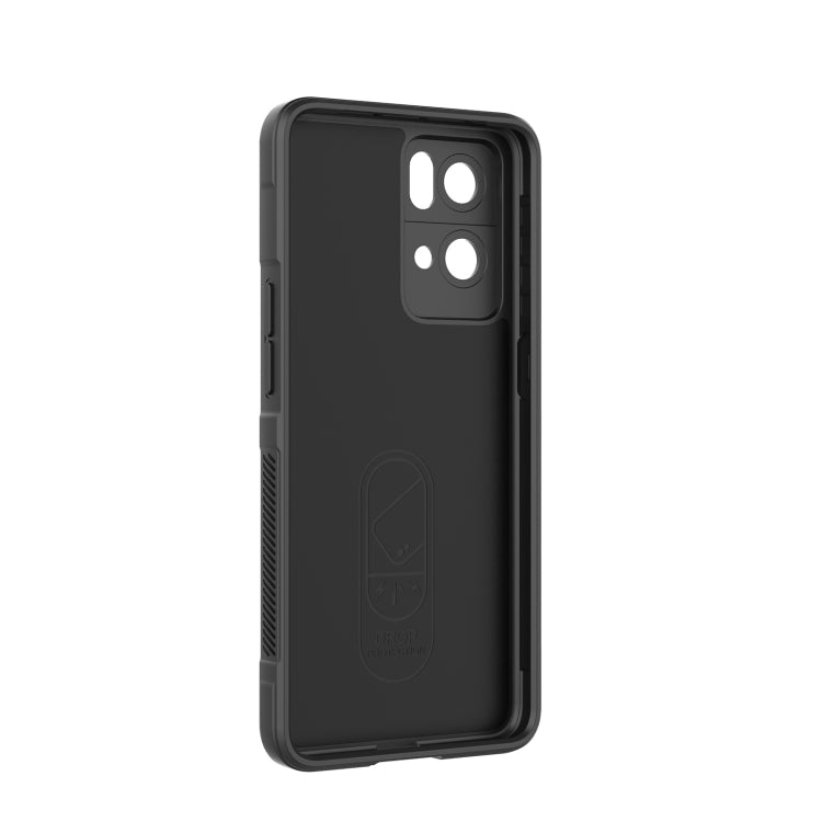 For OPPO Reno7 Pro 5G Magic Shield TPU + Flannel Phone Case(Wine Red) - OPPO Cases by buy2fix | Online Shopping UK | buy2fix