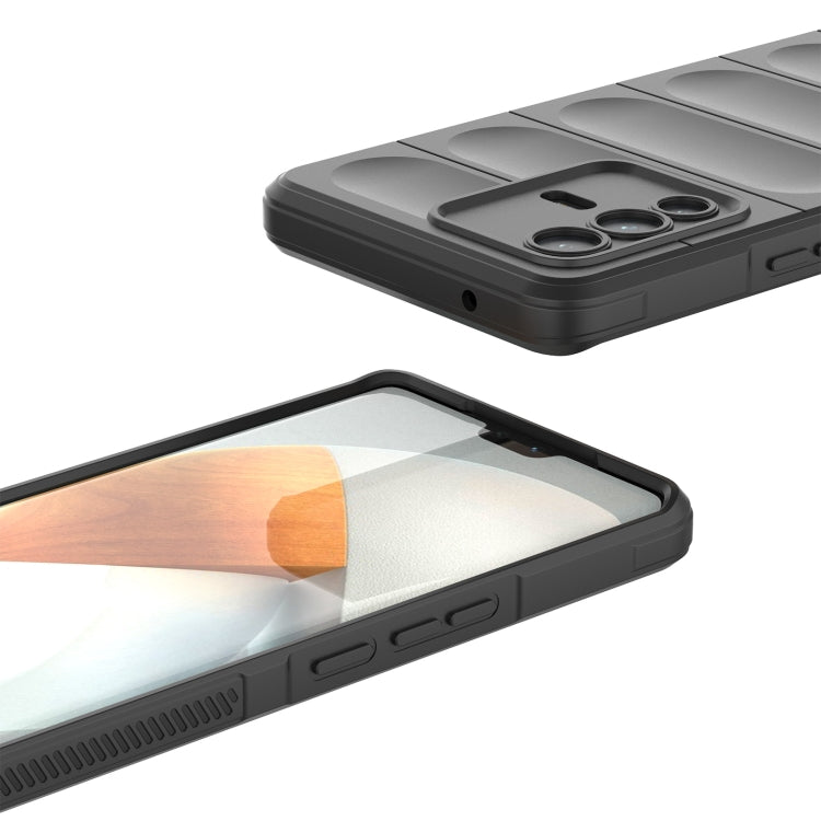 For vivo S12 Pro Magic Shield TPU + Flannel Phone Case(Black) - vivo Cases by buy2fix | Online Shopping UK | buy2fix