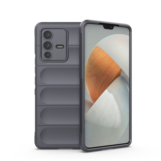 For vivo S12 Pro Magic Shield TPU + Flannel Phone Case(Dark Grey) - vivo Cases by buy2fix | Online Shopping UK | buy2fix