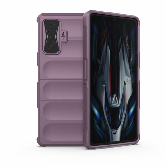 For Xiaomi Redmi K50 Gaming Magic Shield TPU + Flannel Phone Case(Purple) - Xiaomi Cases by buy2fix | Online Shopping UK | buy2fix