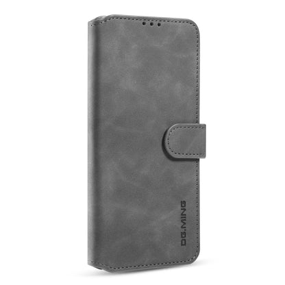 For Galaxy S20 DG.MING Retro Oil Side Horizontal Flip Case with Holder & Card Slots & Wallet(Grey) - Galaxy Phone Cases by DG.MING | Online Shopping UK | buy2fix