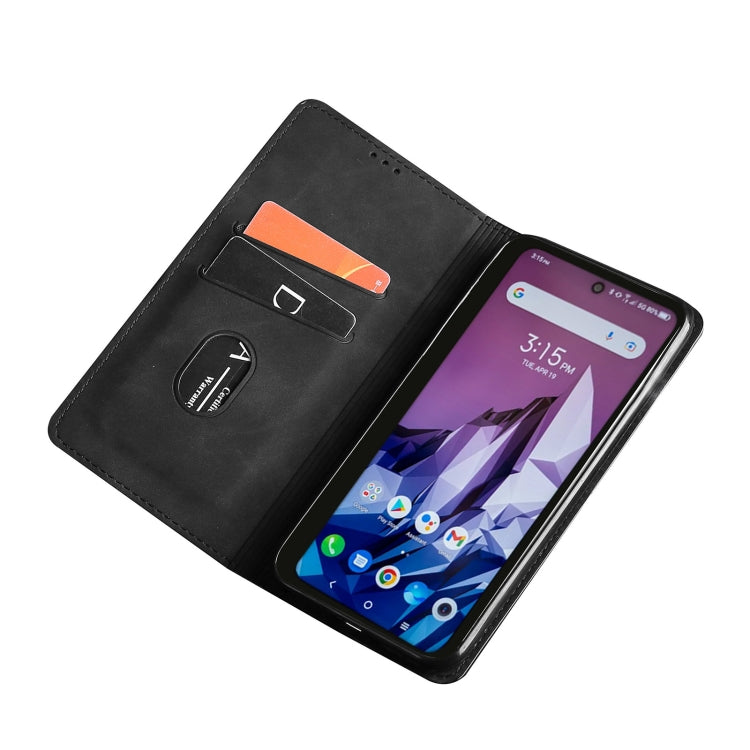 For Blackview A55 Pro Skin Feel Magnetic Horizontal Flip Leather Phone Case(Black) - More Brand by buy2fix | Online Shopping UK | buy2fix