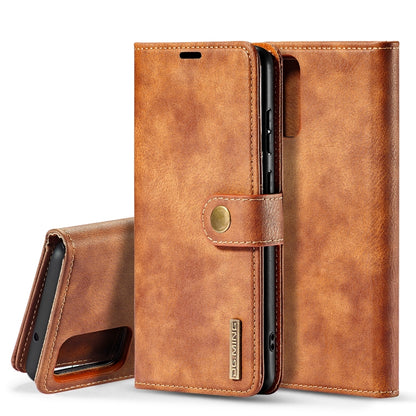 For Galaxy S20 DG.MING Crazy Horse Texture Flip Detachable Magnetic Leather Case with Holder & Card Slots & Wallet(Brown) - Galaxy Phone Cases by DG.MING | Online Shopping UK | buy2fix