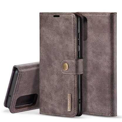 For Galaxy S20 DG.MING Crazy Horse Texture Flip Detachable Magnetic Leather Case with Holder & Card Slots & Wallet(Grey) - Galaxy Phone Cases by DG.MING | Online Shopping UK | buy2fix