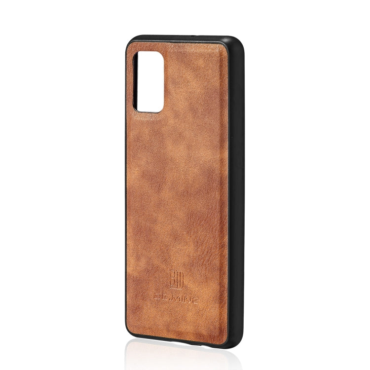 For Galaxy A51 DG.MING Crazy Horse Texture Flip Detachable Magnetic Leather Case with Holder & Card Slots & Wallet(Brown) - Galaxy Phone Cases by DG.MING | Online Shopping UK | buy2fix