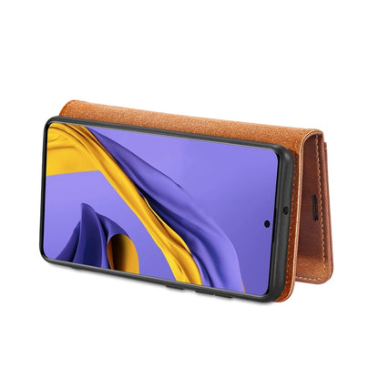 For Galaxy A51 DG.MING Crazy Horse Texture Flip Detachable Magnetic Leather Case with Holder & Card Slots & Wallet(Brown) - Galaxy Phone Cases by DG.MING | Online Shopping UK | buy2fix