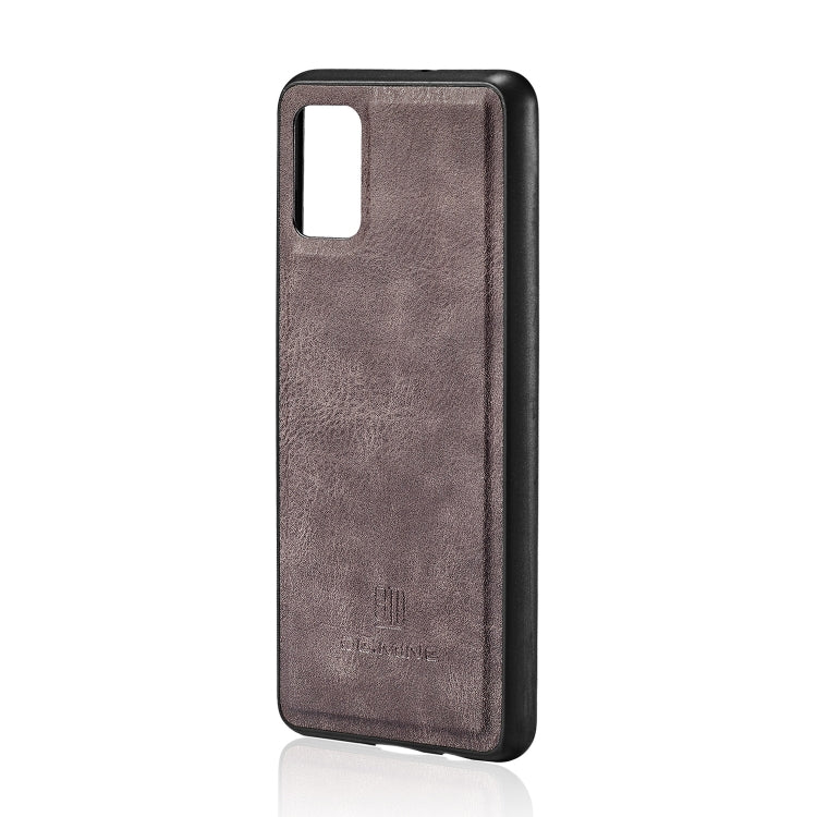 For Galaxy A51 DG.MING Crazy Horse Texture Flip Detachable Magnetic Leather Case with Holder & Card Slots & Wallet(Grey) - Galaxy Phone Cases by DG.MING | Online Shopping UK | buy2fix