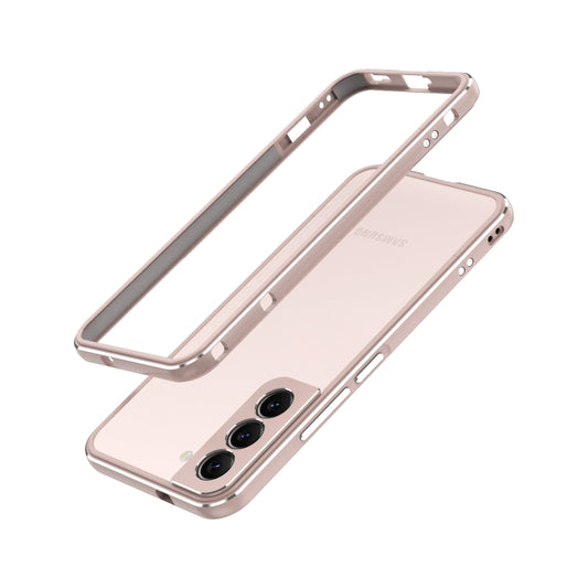 For Samsung Galaxy S22+ 5G Aurora Series Lens Protector + Metal Frame Protective Phone Case(Gold Silver) - Galaxy S22+ 5G Cases by buy2fix | Online Shopping UK | buy2fix