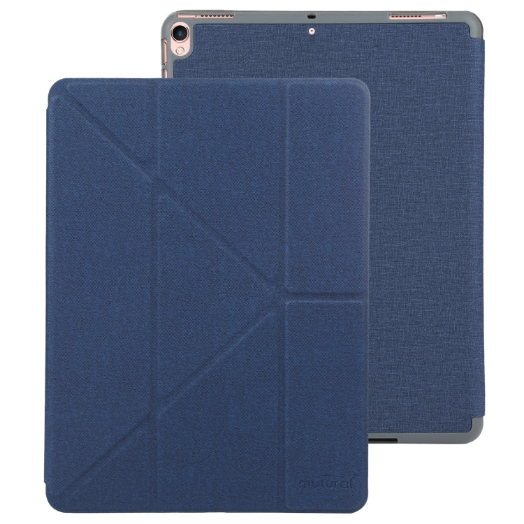 Mutural King Kong Series Deformation Holder Leather Tablet Case For iPad Pro 10.5 2019 / 2017(Blue) - iPad Pro 10.5 inch Cases by Mutural | Online Shopping UK | buy2fix