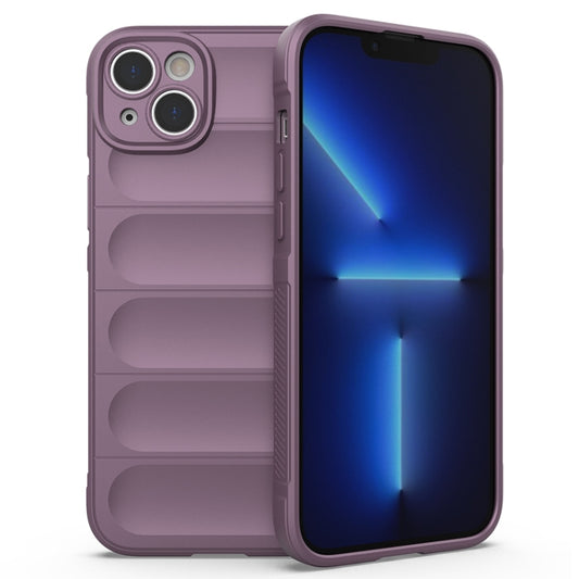 For iPhone 14 Plus Magic Shield TPU + Flannel Phone Case (Purple) - iPhone 14 Plus Cases by buy2fix | Online Shopping UK | buy2fix