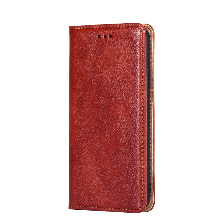 For DOOGEE X96 Pro Gloss Oil Solid Color Magnetic Leather Phone Case(Brown) - Doogee Cases by buy2fix | Online Shopping UK | buy2fix