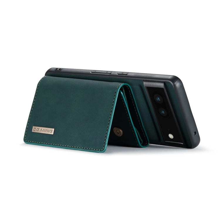 For Google Pixel 6A DG.MING M1 Series 3-Fold Multi Card Wallet + Magnetic Phone Case(Green) - Google Cases by DG.MING | Online Shopping UK | buy2fix