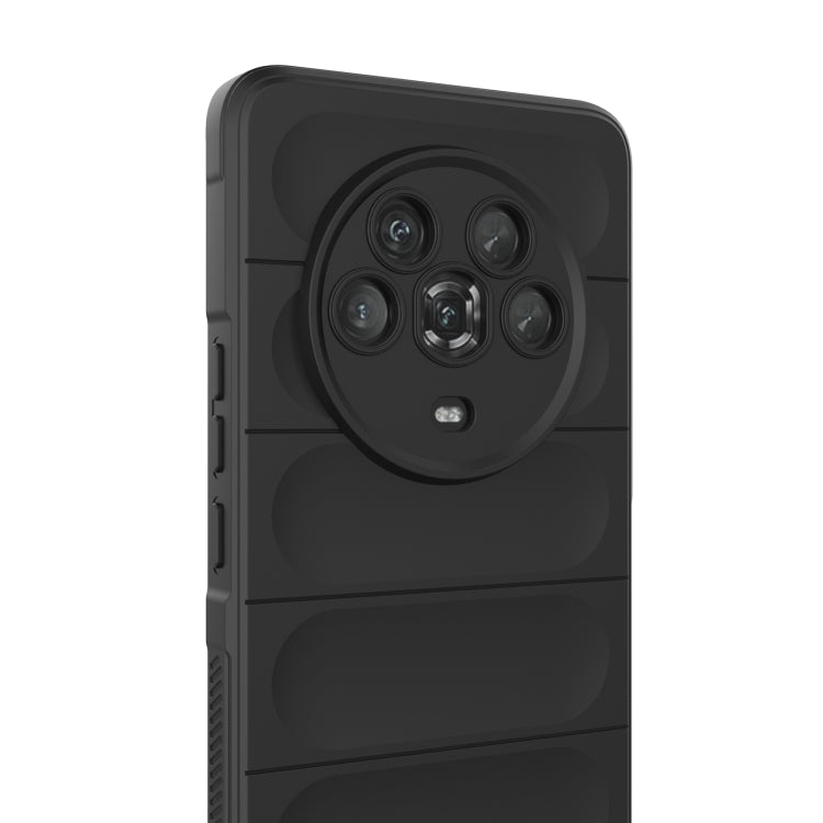 For Honor Magic4 Magic Shield TPU + Flannel Phone Case(Dark Grey) - Honor Cases by buy2fix | Online Shopping UK | buy2fix