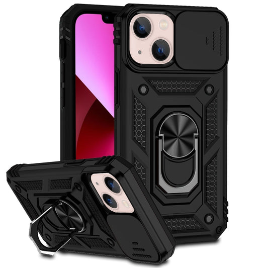 For iPhone 14 Plus Sliding Camshield Holder Phone Case (Black) - iPhone 14 Plus Cases by buy2fix | Online Shopping UK | buy2fix